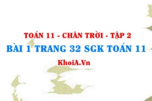 Bài 1 trang 32 Toán 11 Tập 2 Chân trời sáng tạo